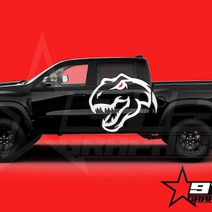 Extra grote T-REX vinylsticker graphic past op Doge Ram Trx