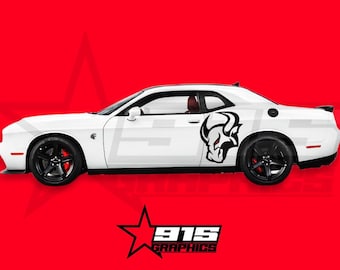 Angry Bull Vinyl Decal Graphics Fits Dodge Challenger