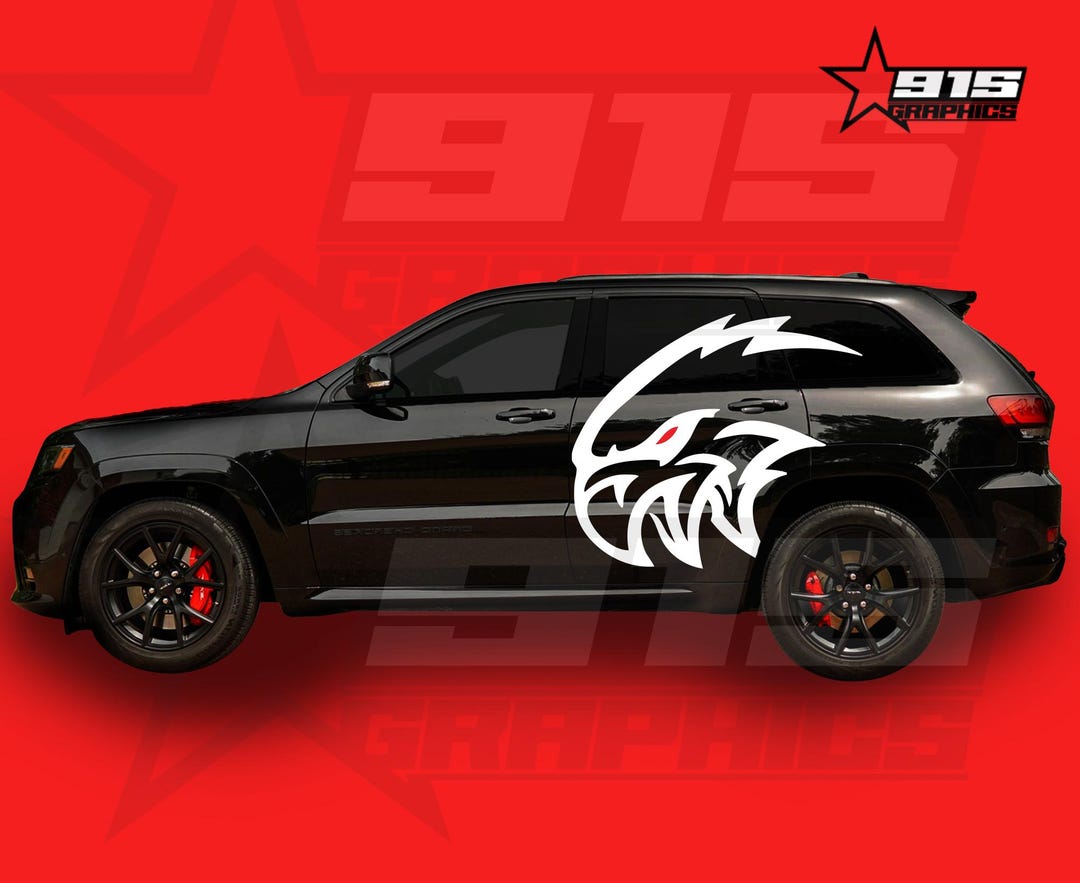 Trackhawk Graphics Extra Large Hawk Vinyl Decal Graphic Fits Jeep Grand Cherokee Trackhawk ...