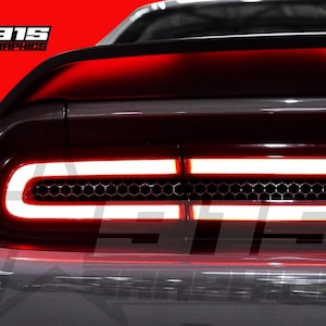 Taillight Solid Honeycomb Blackout Vinyl Decal Graphics Fits Dodge Challenger