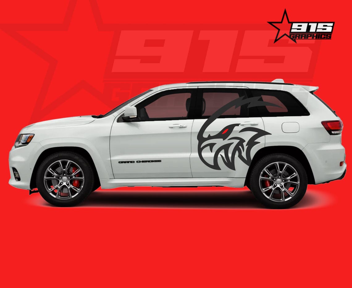 Trackhawk Graphics Extra Large Hawk Vinyl Decal Graphic Fits Jeep Grand Cherokee Trackhawk ...