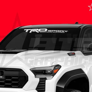 TRD Sport Windshield Banner Vinyl Graphic Decal Fits Toyota Tacoma and Tundra