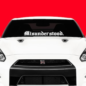 Misunderstood Car Windshield Vinyl Decal Banner Graphic