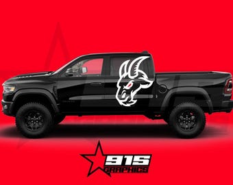 Extra Großer Angry Ram Vinyl Aufkleber für Doge Ram Trx