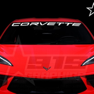 C8 CorvetteWindshield Vinyl Decal Banner Fits Chevy Corvette C8