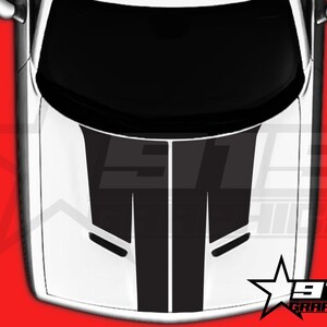 Racing T Hood Streifen Vinyl Aufkleber Grafiken passend für Dodge Challenger