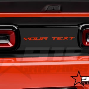 Taillight Divider With Custom Text Vinyl Decal Graphic Fits Dodge Challenger