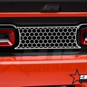 Contoured Honeycomb Divider Blackout Vinyl Decal Graphic Fits Dodge Challenger