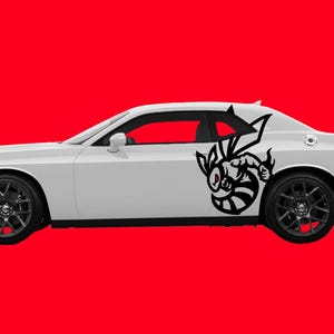 Extra Large Fire Bee Body Side Vinyl Decal Graphics Fits Dodge Challenger