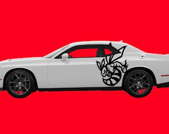 Extra Large Fire Bee Body Side Vinyl Decal Graphics Fits Dodge Challenger