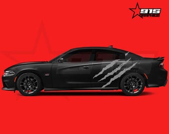 2 Adhesivos de Vinilo Grandes con Diseño de Garras para Coche, Compatibles con Dodge Charger