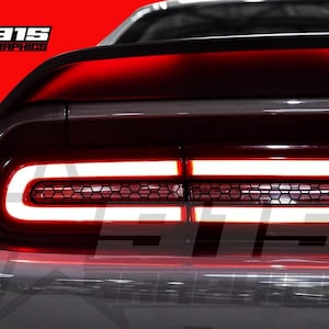 Taillight Contoured Honeycomb Blackout Vinyl Decal Graphics Fits Dodge Challenger