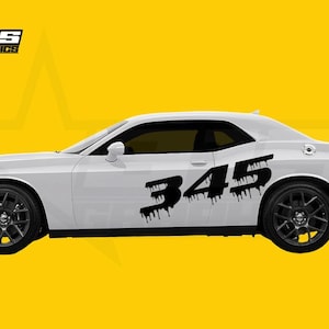 345 Dripping Side Vinyl Decal Graphics Fits Dodge Challenger