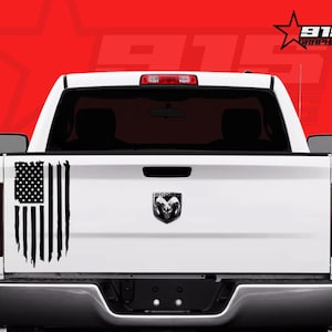 USA Distressed Tailgate Vinyl Decal Graphic Fits Ram Chevy F150 Silverado Tundra