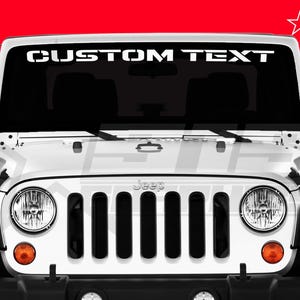 Benutzerdefinierte Text Moderne Schablone Stil Windschutzscheibe Banner Vinyl Aufkleber Grafik Für jeep Gladiator Rubicon Mojave