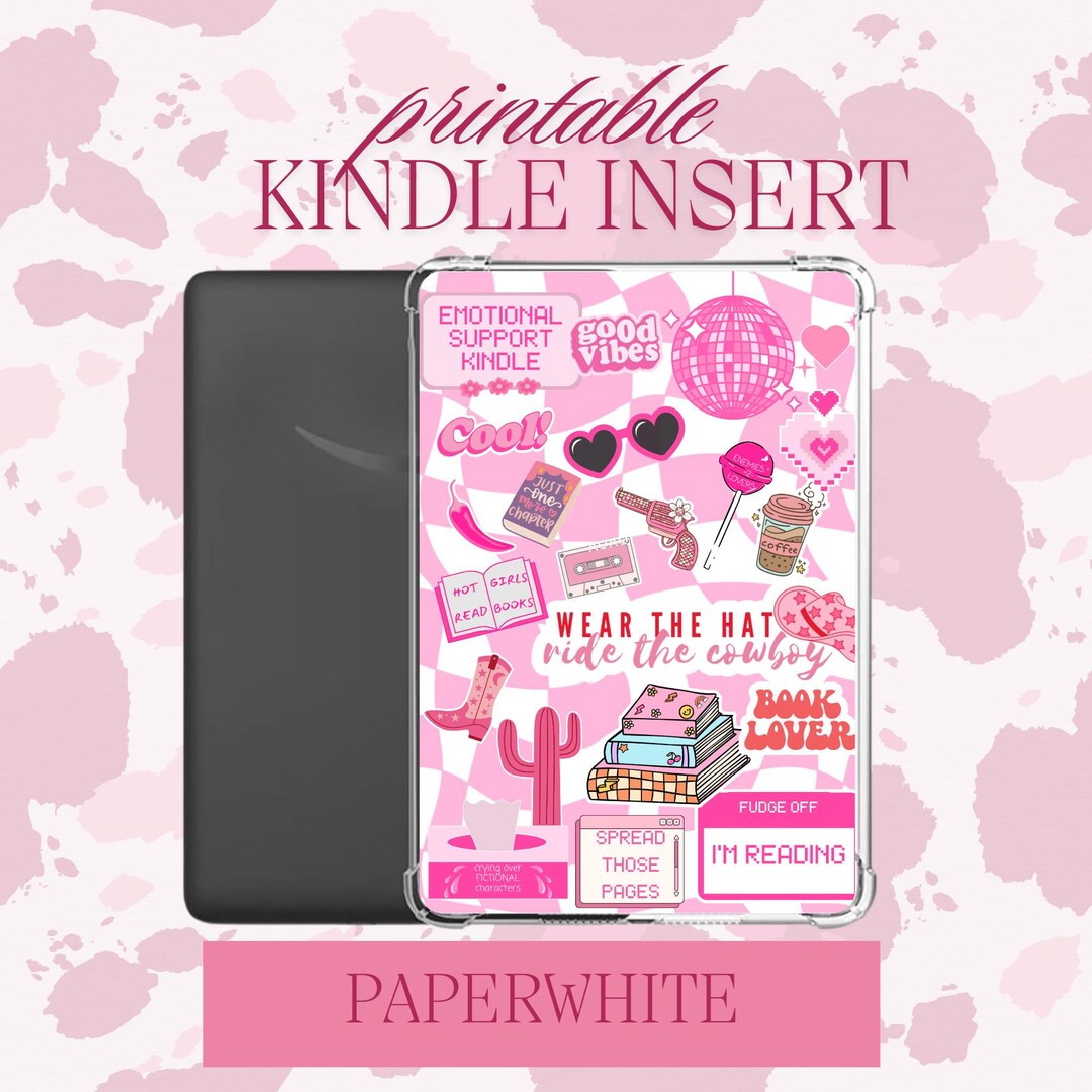 COWBOY Romance Kindle Insert for Clear Case, PRINTABLE Kindle ...