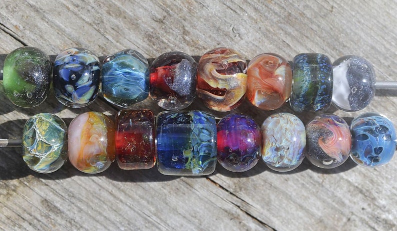 Sale Beads 16 Destash lampwork glass beads SRA Destash Bead Mix soap Assorted Lot borosilicate glass beads Mixed Lot SALE 50/% off