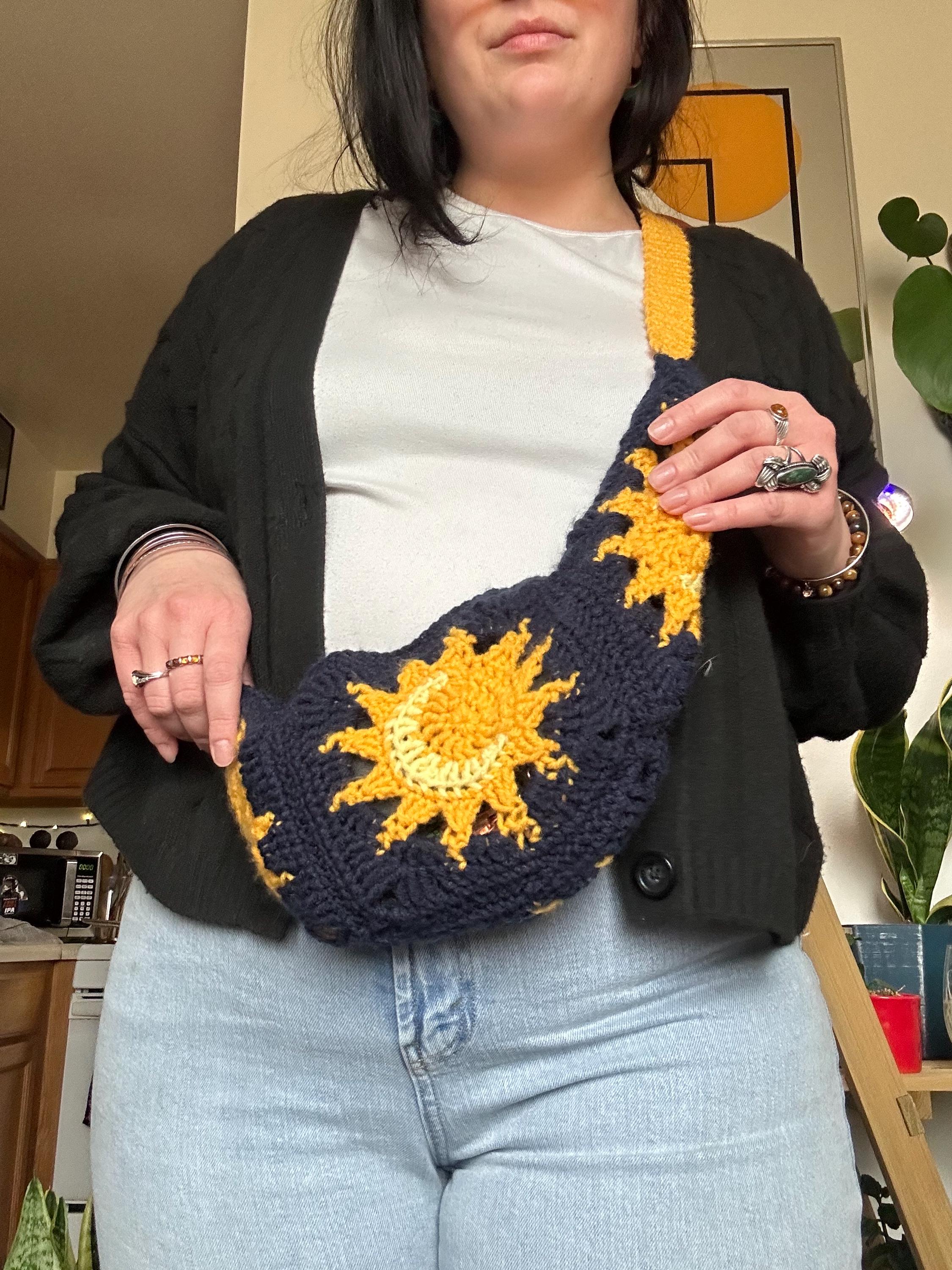 Moon Sun Print Pattern Crossbody bags