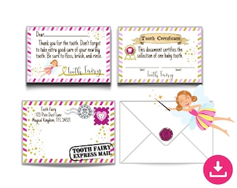 Print-at-home Instant Download Mini Tooth Fairy Set/certificate ...