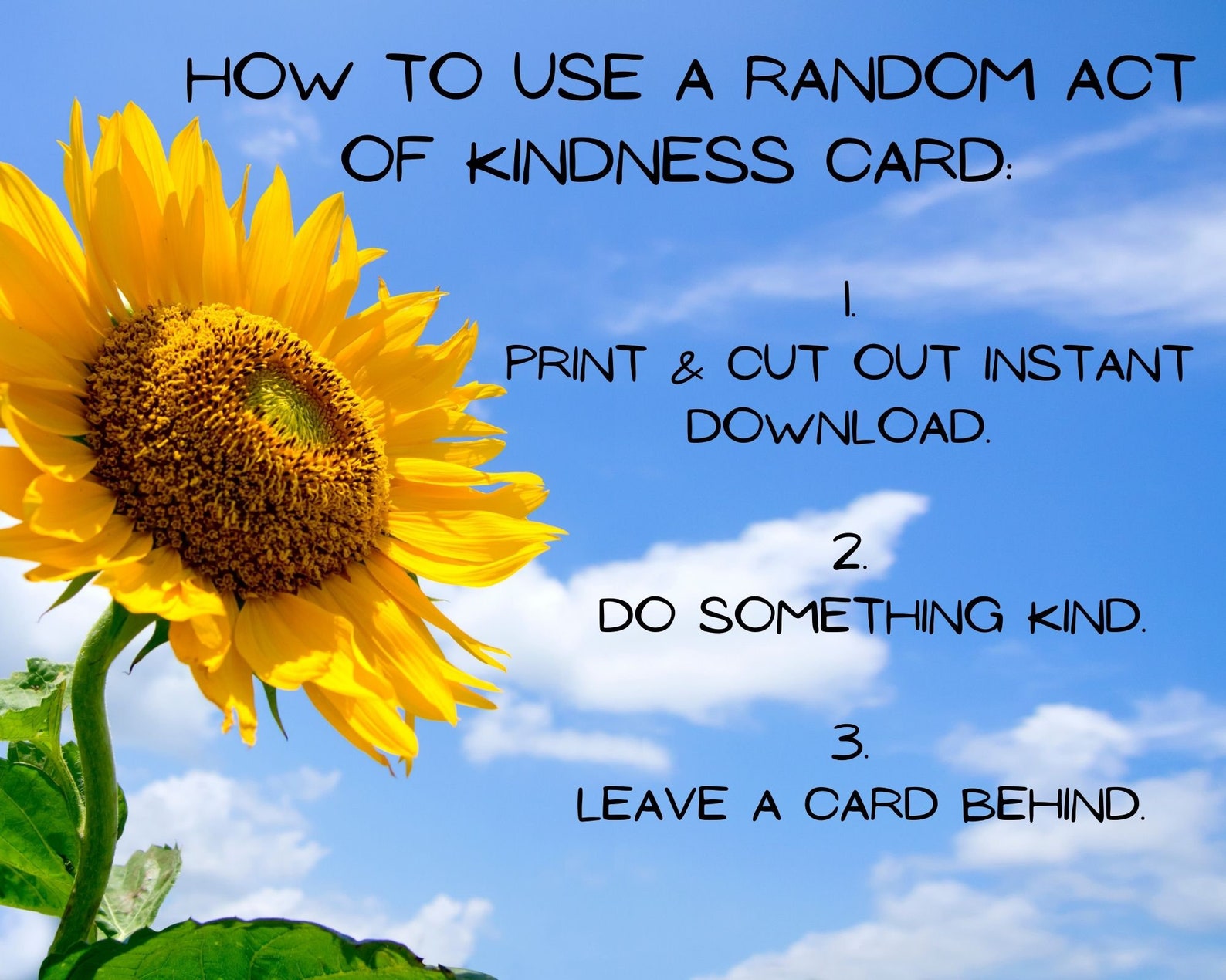 PRINTABLE Acts of Kindness Cards Instant Download 1 Pdf - Etsy