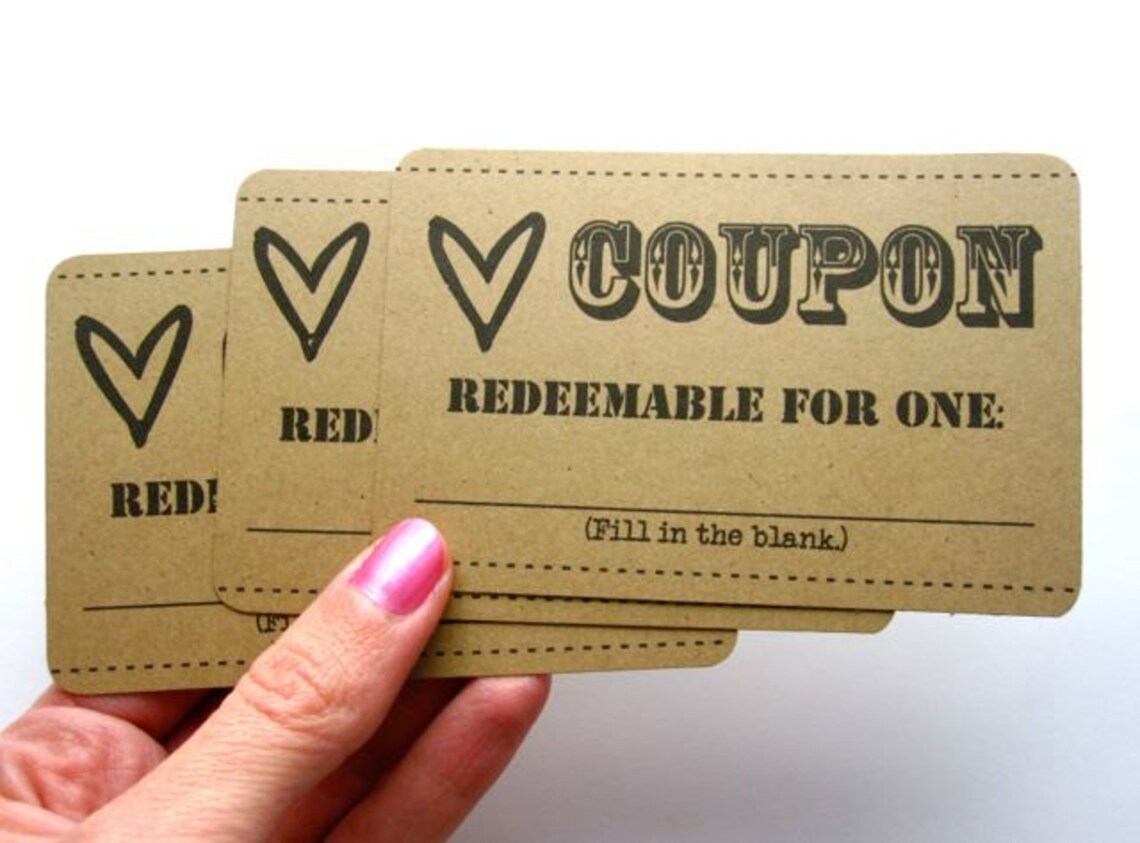 LOVE Coupons One Dozen - Etsy
