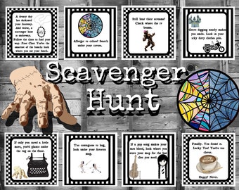 WA SCAVENGER HUNT, treasure hunt, Birthday, Halloween, indoor activity,  instant download, game, printable, diy, pdf