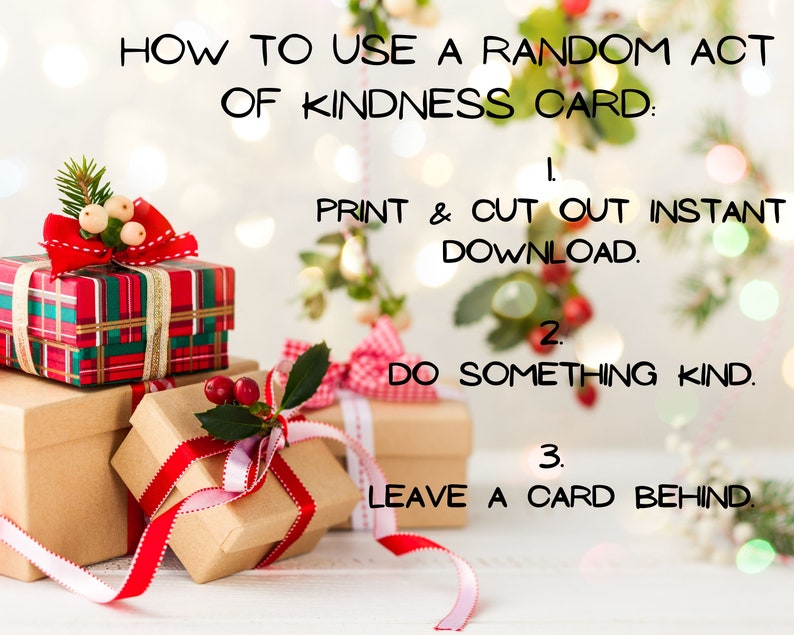 PRINTABLE Acts of Kindness Cards Instant Download 1 Pdf - Etsy Australia