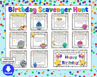 SCAVENGER HUNT, Birthday, PDFs