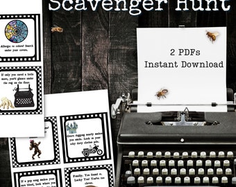 WA SCAVENGER HUNT, treasure hunt, Birthday, indoor activity,  instant download, game, printable, diy, pdf