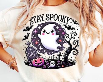 Stay Spooky Png, Cute Ghost Png, Halloween png, Coquette ghost png,Spooky Season png, Halloween Ghost png, Spooky Season Png, Sublimate
