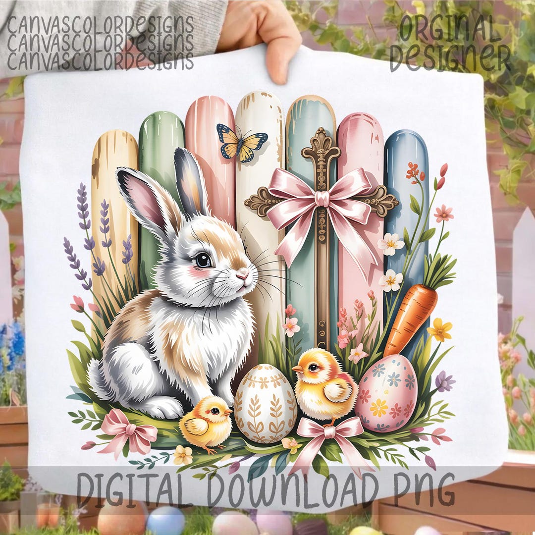 Christian Easter Png,easter Bunny Cross Png,faith Based Easter Design ...