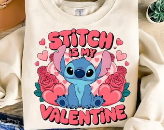 Stitch es mi San Valentín png, Stitch San Valentín, Camiseta linda y esponjosa, Stitch lindo, Día de San Valentín Png, Vaquera San Valentín Png, Diseño de moda