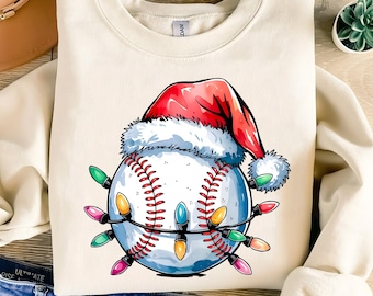 Christmas Baseball Png, Coquette Christmas Baseball Png, Sport png, Baseball Png, Christmas Png, Christmas design, Digital download