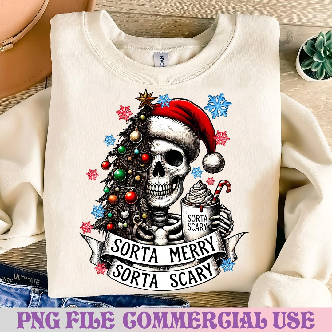 Sorta Merry Sorta Scary Png, Christmas Tree Png, Christmas Png, Merry ...