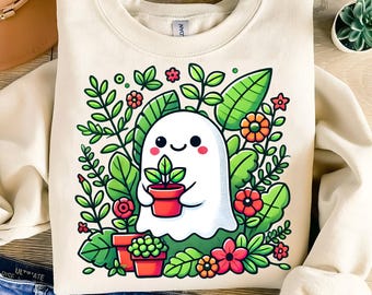 Geisterpflanze PNG, Geisterblumen PNG, Geister Pflanzen Dame PNG, Retro Blumengeister Png, Vintage Geist Png, Halloween Geist Png, Gruselige Pflanzen PNG