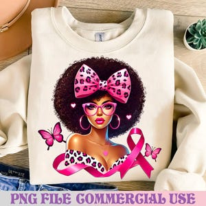 Afro woman Breast Cancer png, Cancer Awareness png, pink woman png, Cancer ribbon png, sublimate designs download, Pink Design Png