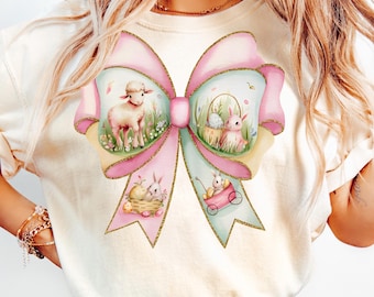 Coquette Easter Bunny Bow Png, Bow Png,Easter Bow png,Easter Day Png,Easter Design Easter Png, Easter Bunny Png, Easter shirt design