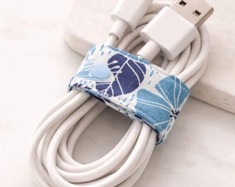 Organizzatore di cavi in tessuto fatto a mano, supporto per cavi, gestione dei cavi sulla scrivania (7x4,8 cm)