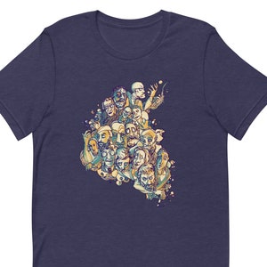 15 More Philosophers — Shirt with: Plato, Locke, Hume, Dewey, Kierkegaard, Foucault, Chomsky, Zizek, Heidegger, & more