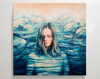 Más allá del mar — Pintura original sobre lienzo de Jason Kenning