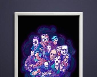 The Existential Crisis — [§] Existentialist Print with: Nietzsche, Kierkegaard, Camus, Sartre, Simone de Beauvoir, Heidegger, Kafka and more