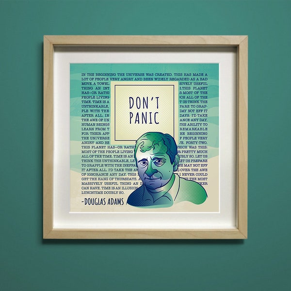 Douglas Adams Quote - Etsy