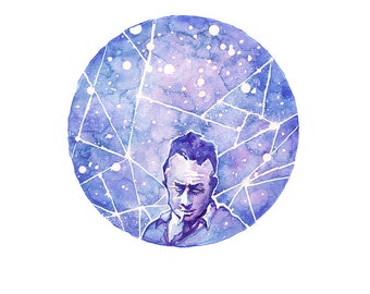 Albert Camus — [§] Watercolor Painting - 8x10" or 10x12" Giclee Print