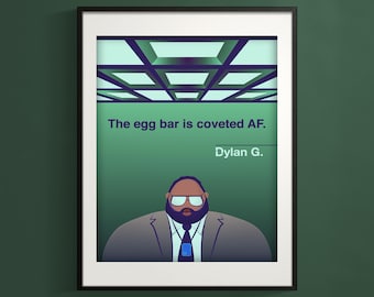 Póster de Severance "La barra de huevo es muy codiciada" – Dylan Print