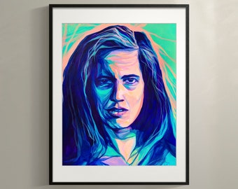 Susan Sontag Poster — Susan Sontag Print from Original Painted Portrait 8x10 / 11x14 / 16x20