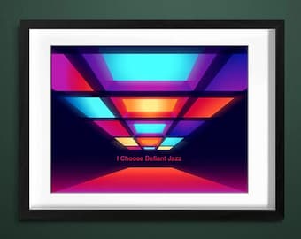 Impresión de jazz desafiante de la separación: 18 x 24, 16 x 20, 11 x 14 o 8 x 10