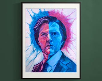 Ilustración de Severance: Impresión de Mark Scout (Adam Scott) de Severance - 18x24, 16x20, 11x14 o 8x10