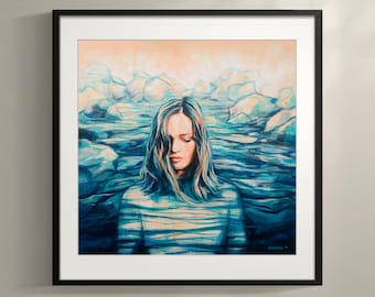 Beyond The Sea —  8x8 or 10x10 Print Based on Original Painting by Jason Kenning