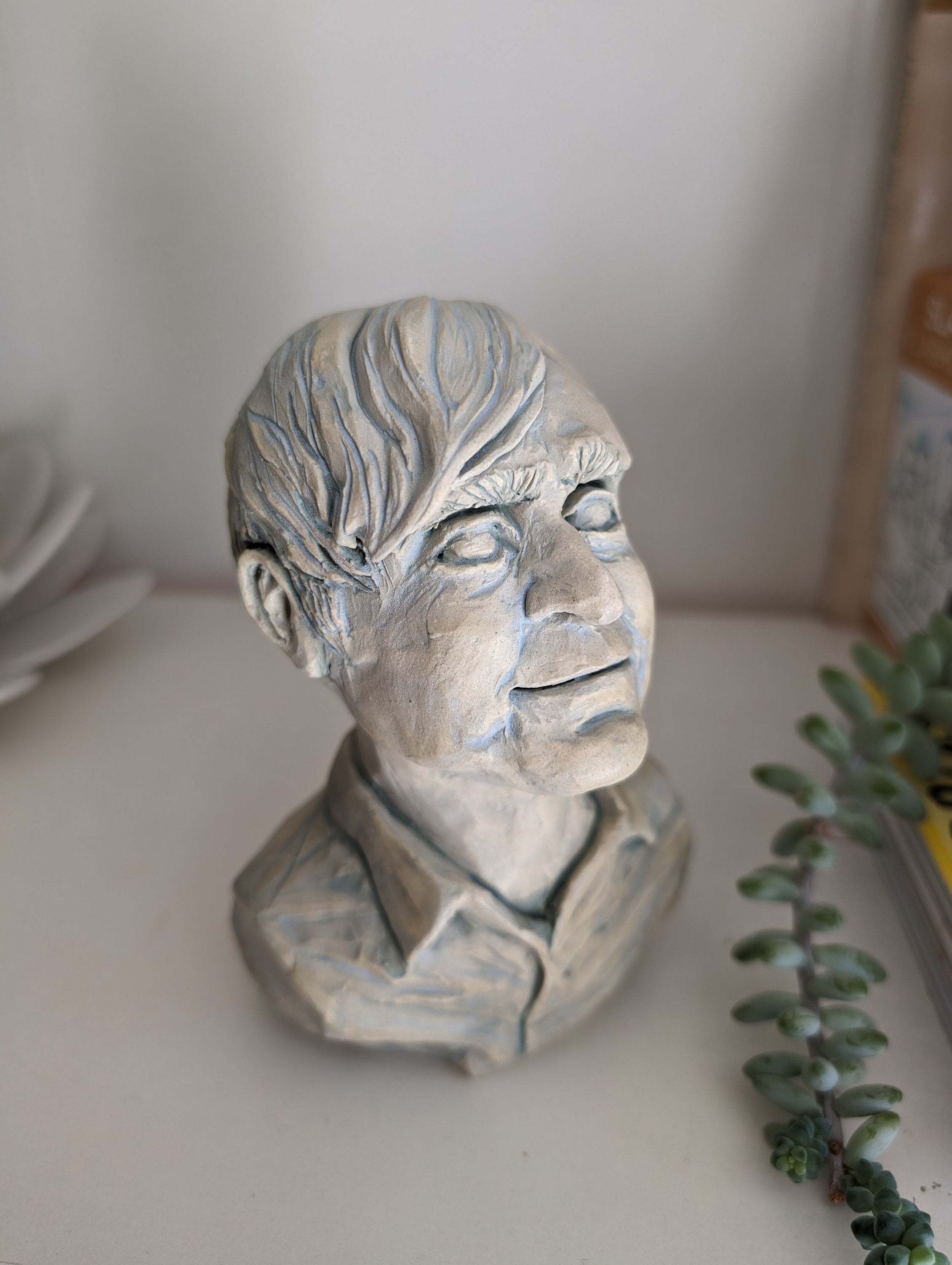 Hand Sculpted Ben Gibbard Statue  Ceramic Mini Bust, Music Fan Gift - Etsy