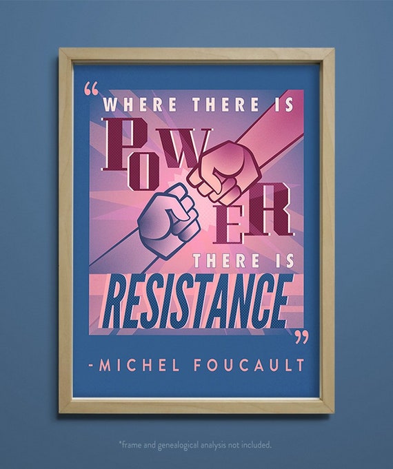 Foucault Quote Philosophy Print Poster Ft Michel Etsy